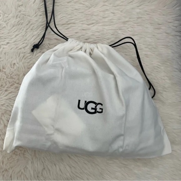 UGG Janey II Clear Black Logo Plush Bag - Picture 6 of 8